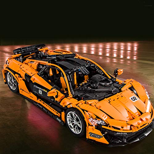 Sunbary Technik Auto Bausteine, 2.4Ghz RC Sportwagen Bauset mit Motoren, 3228 Teile Klemmbausteine Konstruktionsspielzeug Kompatibel mit Lego Technic