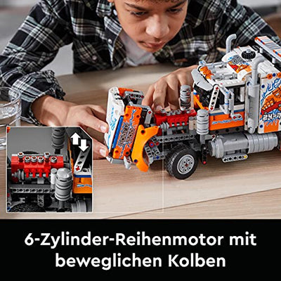 LEGO 42128 Technic Schwerlast-Abschleppwagen, Modellbauset, Technik für Kinder, Kran-Spielzeug, Geschenk für Mädchen und Jungen ab 11 Jahre