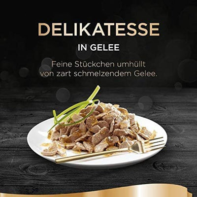 Sheba Delikatesse in Gelee – Hochwertiges Katzen Nassfutter mit feiner Geflügelauswahl – Im praktischen Portionsbeutel – 72 x 85g Alleinfuttermittel