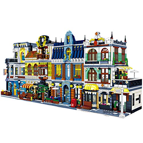 MMOC Modular Haus Bausteine, Modular Building, 5157 Teilen Essensstraße Modell Custom Bausteine Bauset Architektur Klemmbaustein Kompatibel mit Lego