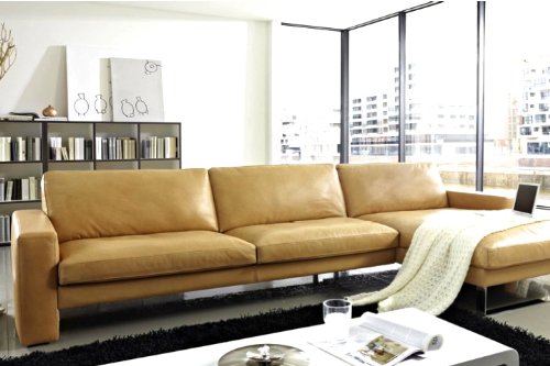 moebelhome Ecksofa, Leder Sofa Garnitur Milano-V6, Wohnlandschaft