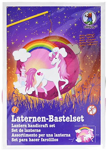 Ursus 18710007 - Laternen Bastelset Easy Line Einhorn, ca. 21,8 x 21 x 10,3 cm