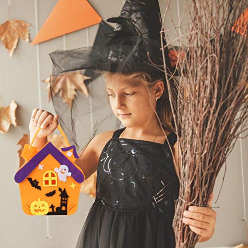 BELIOF 6 Pcs Halloween Taschen Süßes oder Saures Taschen Halloween Beutel für Süßigkeiten Kinder Halloween Korb Süßigkeiten Tüte Geschenktüten Kürbis Eule Fledermaus Schädel Element Trick or Treat Bag