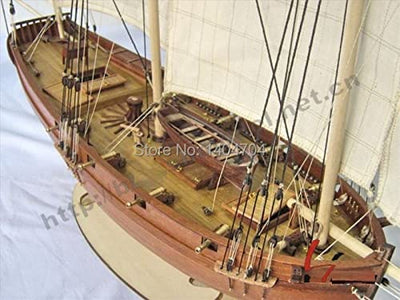 Modellschiff-Kit Klassisches Französisches Royal Fleet Segelbootmodell The Le Coureur 1776 Gaff Schiffsmodellbausätze Weihnachtsgeschenk