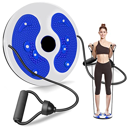 MAIKEHIGH Twist Waist Disc, Multifunktions Magnet Massage Fitness Drehscheibe mit Kordelzug Bauchtrainer Drehscheibe Aerobic-Training für Taille Übung und Fußmassage