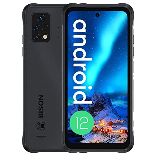 Uimidigi Bison 2 Outdoor Smartphone Ohne Vertrag Günstige 4g, 6.5 Zoll Display, 6GB/128GB (512GB Erweiterbar) 48MP+ 24MP 61500mAh Android 12 Dual SIM Handys - NFC/Face ID/OTG/GPS