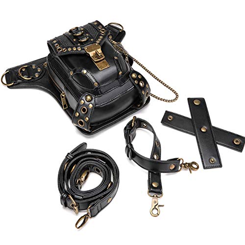 Rullar Halloween Steampunk Hüfttaschen Schultertasche Sport Militär Tactical Beintasche Reisen Klettern Taille Packs Wanderrucksäcke Tasche für Damen Herren Waist Bag Schwarz