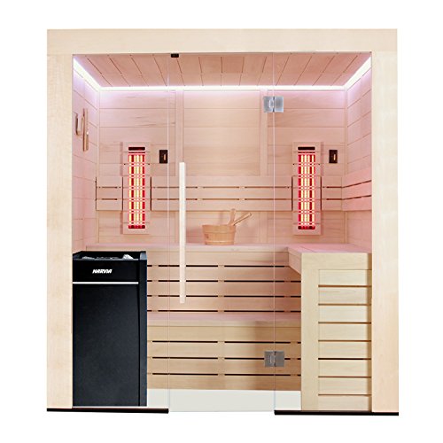 EO-SPA Sauna E1202A-IR Pappelholz 267x198 9kW Vitra