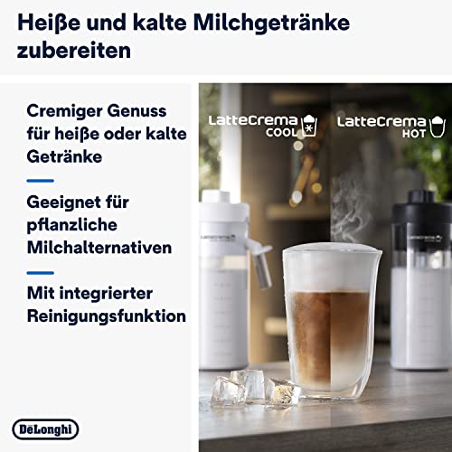 De'Longhi Eletta Explore Perfetto ECAM452.57.G Kaffeevollautomat mit LatteCrema Milchsystem, heiße und erfrischende Getränke auf Knopfdruck, 3,5 Zoll TFT Touchscreen Farbdisplay,Kaffeekanne inklusive