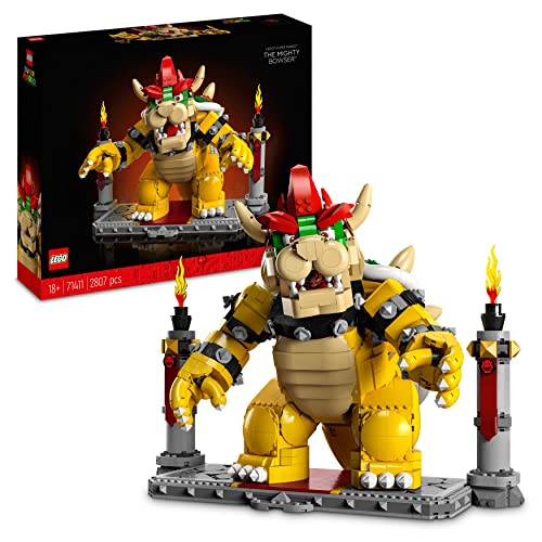 LEGO 71411 Super Mario Der mächtige Bowser, 3D-Modell-Bausatz, Bewegliche Figur zum Sammeln mit Duellplattform, Geschenkidee für Fans