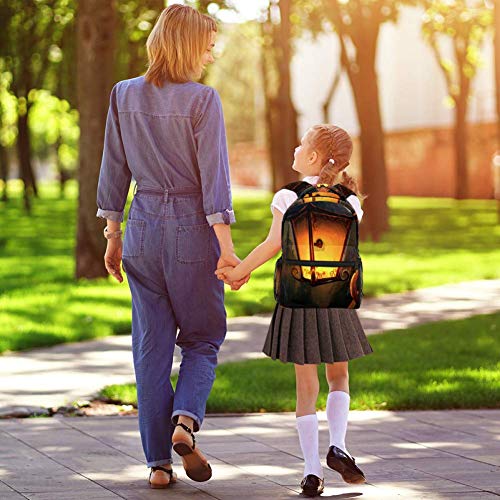 LORVIES Magic Lantern Light Casual Rucksack Schulterrucksack Büchertasche für Schule Studenten Reisetaschen