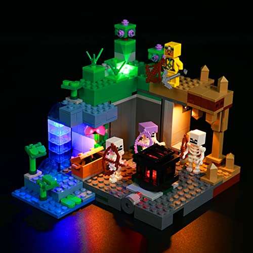 Led Licht Set für Lego 21189 Minecraft Das Skelettverlies Spielzeug Set (Kein Lego-Modell enthalten, nur Beleuchtung), BrickBling Dekoration DIY Beleuchtungsset für Lego Das Skelettverlies