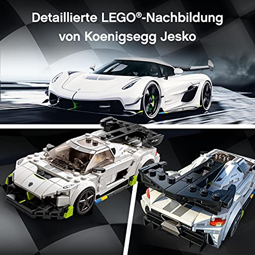 LEGO 76900 Speed Champions Koenigsegg Jesko Rennauto, Spielzeugauto, Modellauto zum selber Bauen