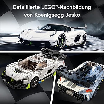 LEGO 76900 Speed Champions Koenigsegg Jesko Rennauto, Spielzeugauto, Modellauto zum selber Bauen