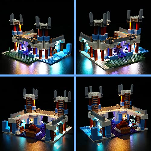 Led Licht Set für Lego Eispalast Set , Led Beleuchtungs Set für Lego 21186 Lego Minecraft The Ice Castle - Nur Lichter-Set , Kein Lego-Modell