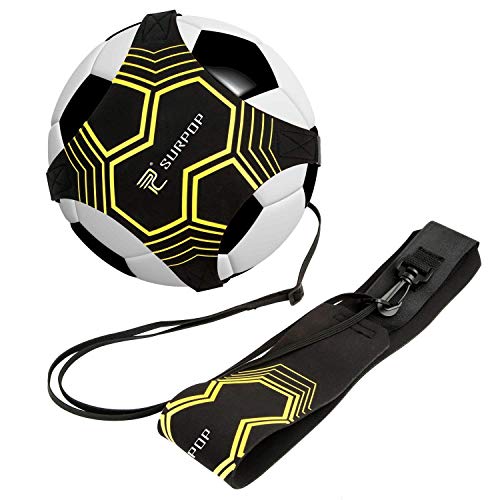 Global Park Fußball/Volleyball/Rugby Kick Throw Trainer Solo Praxis Training Aid Control Fähigkeiten Verstellbar (schwarz)