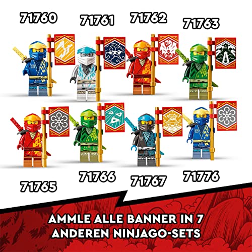 LEGO 71762 NINJAGO Kais Feuerdrache EVO, Drachen Spielzeug ab 6 Jahren mit Feuerdrachen- und Schlangen-Figur, mit Ninjas und Boa-Jäger