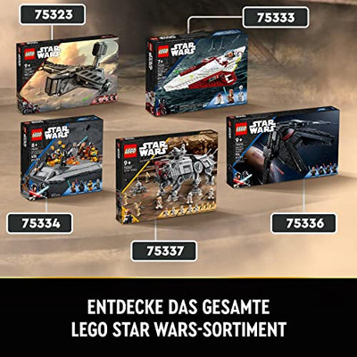 LEGO 75337 Star Wars at-TE Walker, Bewegliches Spielzeugmodell, Set mit Minifiguren inkl. 3 Klonsoldaten, Kampfdroiden und Zwergspinnendroide, Geschenk zu Weihnachten