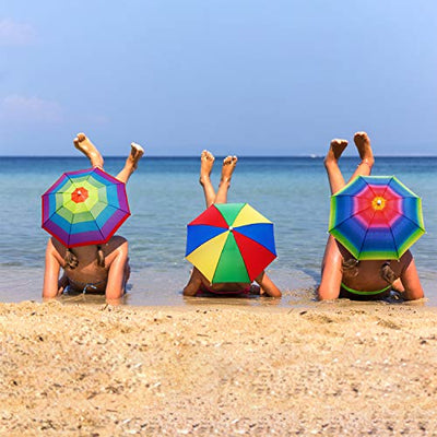 3 Stück Regenschirmhüte Camouflage Regenschirm Hut Kopf Schirmhut Schirm Kappe Fischerhut Strandschirm Stirnband