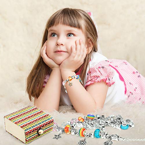 BIIB Mädchen Geschenke 5-13 Jahre, Bastelset Kinder Geschenke für Mädchen Armbänder Selber Machen, Ostergeschenke Kinder Schmuck Basteln Mädchen, Weihnachten Geschenke Mädchen 5 6 7 8 9 10 11 12 Jahre