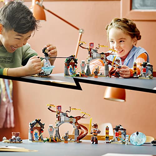 LEGO 71764 NINJAGO Ninja-Trainingszentrum mit Spinner-Spielzeug, Minifiguren Zane, Jay und Schlange, Meister des Spinjitzu