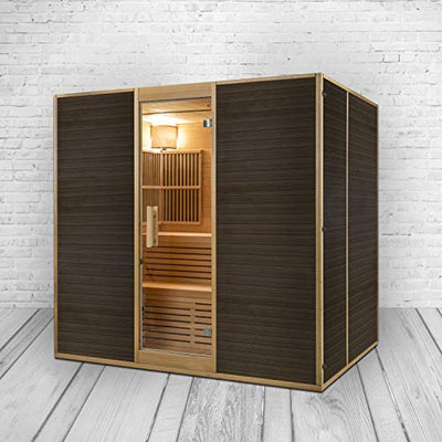 XXXL Luxus Infrarotsauna + Infrarotkabine Kombi SET Sauna inkl. Saunaofen 6 Personen Modell 2022