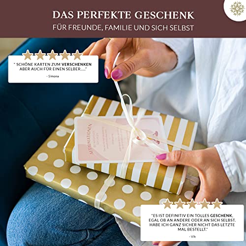 40 Achtsamkeitskarten von Lebenskompass® - Anti Stress Achtsamkeit Karten - Affirmationen, Übungen, Glückskarten & Sprüche Kärtchen - Mitbringsel Geschenkidee/Kleines Geschenk für Frauen & Freundin