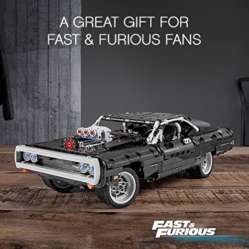 LEGO 42111 Technic Dom's Dodge Charger, Fast and Furious Modellauto Bauset, Geschenk zu Weihnachten für Jungen, Mädchen, Männer, Frauen, ikonisches Sammlerset