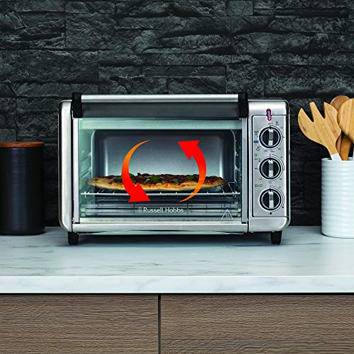 Russell Hobbs Backofen Airfry [5-in-1: Heißluftfritteuse, Minibackofen, Grill, Toaster, Warmhaltefunktion] Express (22,8l, Pizza Ø 30cm, inkl. Frittierkorb, Backblech, Grillrost) Umluft- Ofen 26095-56