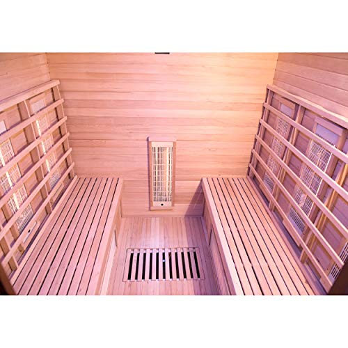 France Sauna - SN-SPECTRA05R - Infrarot-Sauna Spectra - Dual Healthy Technologie - Stereo-Audio Radio - Chromotherapie 7 Farben - 4 Sitzer