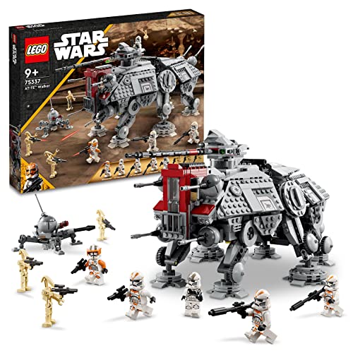 LEGO 75337 Star Wars at-TE Walker, Bewegliches Spielzeugmodell, Set mit Minifiguren inkl. 3 Klonsoldaten, Kampfdroiden und Zwergspinnendroide, Geschenk zu Weihnachten