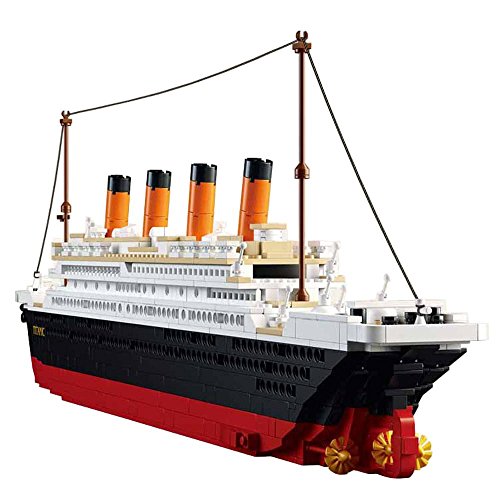 SuSenGo Lego Titanic Bausteine Schiff Spielzeug, Lego Titanic Modell für Kinder Erwachsene enthält 1021 Bausteine