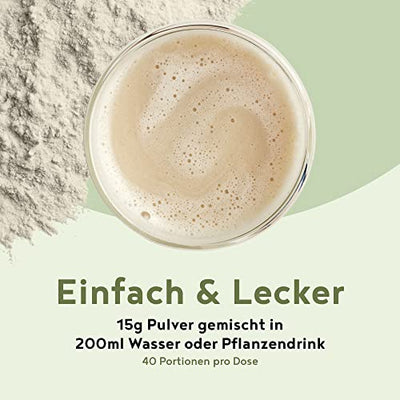 Vegan Protein - NEUTRAL - Pflanzliches Proteinpulver aus gesprossten Reis, Erbsen, Sojabohnen, Leinsamen, Amaranth, Sonnenblumen- und Kürbiskernen - 600g Pulver