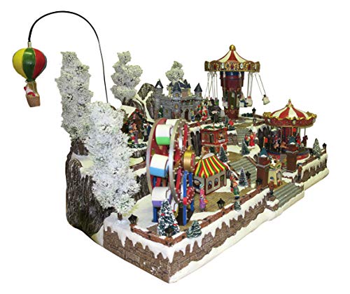 25 twentyfive Riesiges Weihnachtsdorf mit Kirmes, Bewegung, Lichtern, Musik (85 x 50 x 60 cm)