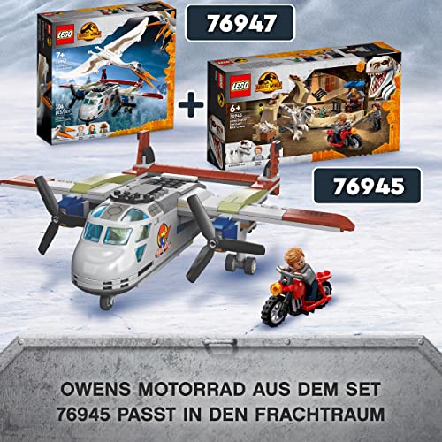 LEGO 76947 Jurassic World Quetzalcoatlus: Flugzeug-Überfall, Dinosaurier Spielzeug mit Figuren, Geschenk zu Weihnachten für Kinder ab 7 Jahre