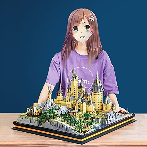 Mould King 22004 Haus Bausatz, 6862 Teile Groß Magisches Hogwarts Schloss Bausteine Kompatibel mit Lego