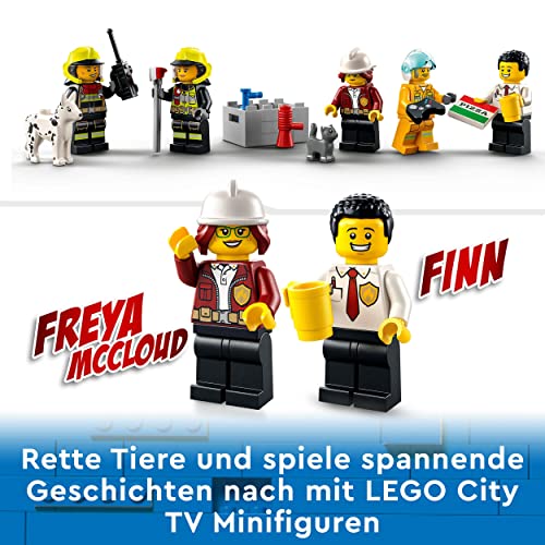 LEGO 60320 City Feuerwache, Feuerwehr-Spielzeug für Kinder ab 6 Jahren mit Garage, Feuerwehrauto und Hubschrauber, Geschenkidee zu Weihachten