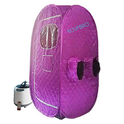 KOVFBRO Steam Sauna Tent Portable Spa Room Home Full Body Slimming Folding Detox Therapy Steam Fold Sauna Cabin Sauna Generator 220V 4L 2000W