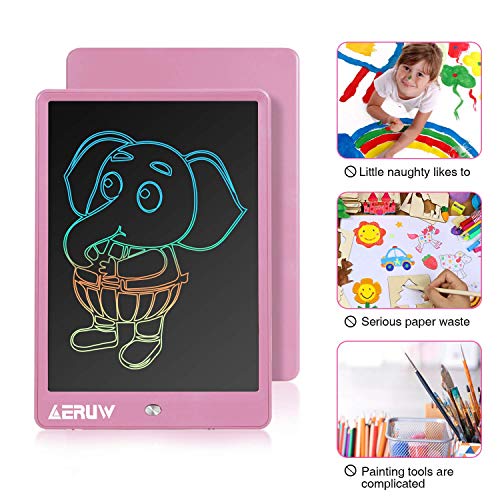 Bunte LCD Schreibtafel 10 Zoll LCD Writing Tablet Elektronischer Tablette Grafiktablet Digitaler Drawing Pad，Kinderspielzeug FÜR 3-12 Jahre Alte Mädchen (Rosa)