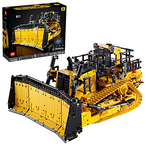 LEGO 42131 Technic Appgesteuerter Cat D11 Bulldozer, Set für Erwachsene, ferngesteuerte Autos, Geschenkidee Baufahrzeug