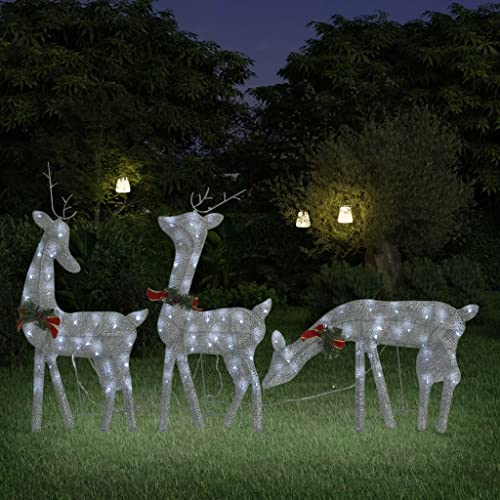 3er Set Outdoor Light Up Weihnachten Rentier Familie Weihnachten Hirsche mit LED Weihnachtsdeko für Zuhause