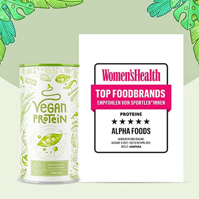 Vegan Protein - NEUTRAL - Pflanzliches Proteinpulver aus gesprossten Reis, Erbsen, Sojabohnen, Leinsamen, Amaranth, Sonnenblumen- und Kürbiskernen - 600g Pulver