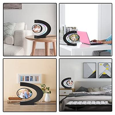 VGAzer Magnetische Levitation Fotorahmen mit LED-Leuchten Home Decor Weihnachtsgeschenke für Kinder