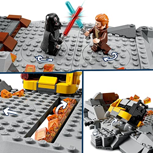 LEGO 75334 Star Wars Obi-Wan Kenobi vs. Darth Vader, Spielset mit Duell-Plattformen und Minifiguren, baubares Spielzeug für Kinder ab 8 Jahren