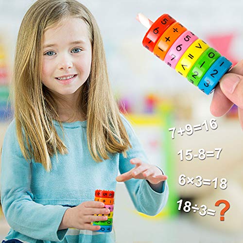 Kesote 2 Stück Lernspielzeug Mathematik Rechenrolle Einschulung Mathe Lernen Rechnen Spielzeug Schulanfang Schulkind Schuleinführung Geschenk Weihnachten