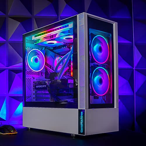 GameMachines Element Snow Edition - Gaming PC - Intel Core i7 12700F - NVIDIA GeForce RTX 3050 - Wasserkühlung - 1000GB SSD - 2TB Festplatte - 16GB RGB DDR4 - WLAN - Windows 11 Pro