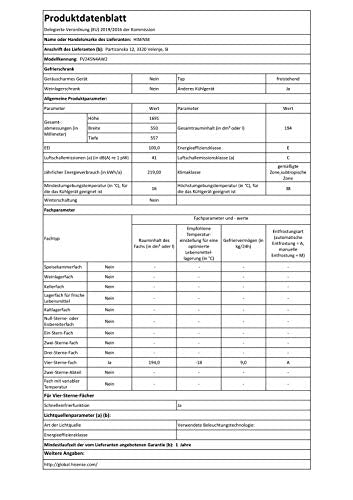 Hisense FV245N4AW2 Gefrierschrank/ TotalNoFrost/ SuperFreeze/ Türalarm/ BigBox/ 169,1 cm/ Gefrierteil 194 l/ 41 dB/ 219 kWh/ Jahr/ Inox-Look, Weiß