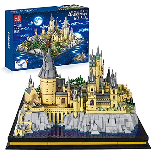 Mould King 22004 Haus Bausatz, 6862 Teile Groß Magisches Hogwarts Schloss Bausteine Kompatibel mit Lego