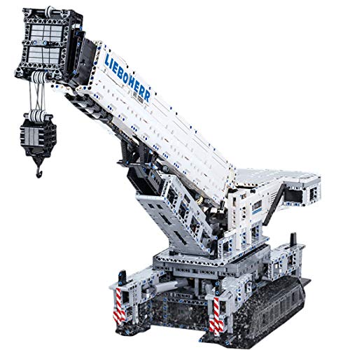 Foxcm Technik Liebherr LTR 11200 Kran, Ferngesteuert Raupenkran mit 12 Motoren, 4000 Teile - Kompatibel mit Lego