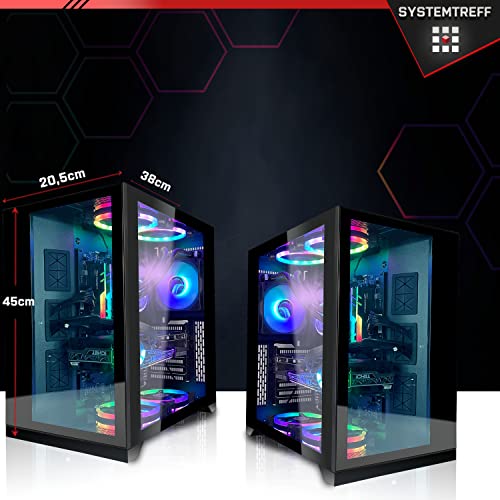 SYSTEMTREFF® Basic Gaming PC Intel Core i5 10400F 6x4.3GHz | Nvidia RTX 3050 8GB DX12 | 256GB M.2 NVMe | 16GB DDR4 RAM | Windows 11 | WLAN Desktop Computer Rechner für Gamer, Zocker & Streamer